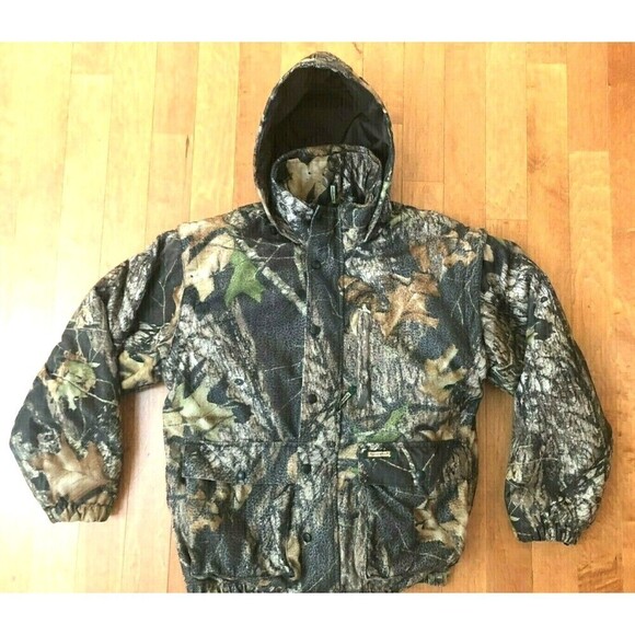 Remington Other - Remington Mens Mossy Oak Hunting Jacket Sz M Break Up Camo Insulated Hooded